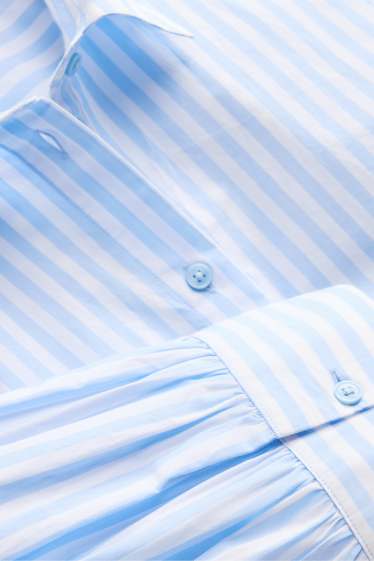 Femmes - Chemise-blouse - à rayures - blanc / bleu