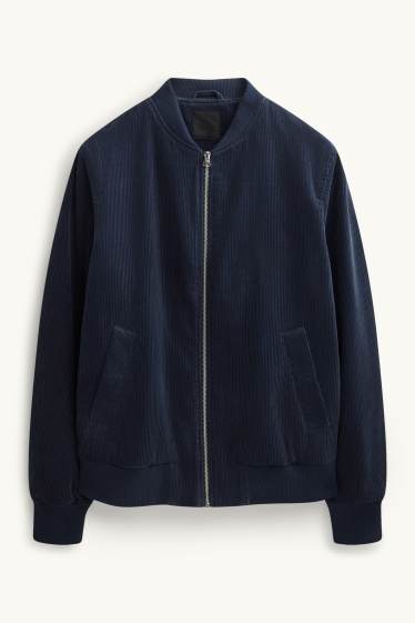 Home - Jaqueta bomber de pana - blau fosc