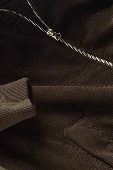 Men - Corduroy bomber jacket - brown