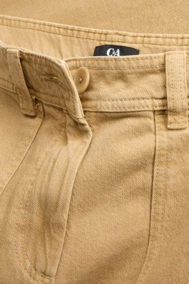 Damen - Barrel Jeans - High Waist - beige