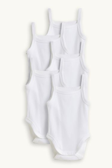 Baby Mädchen - Multipack 5er - Baby-Body - gerippt - weiss