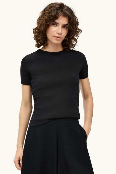 Mujer - Camiseta - slim fit - negro