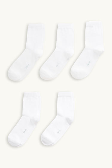 Women - Multipack of 5 - socks - white