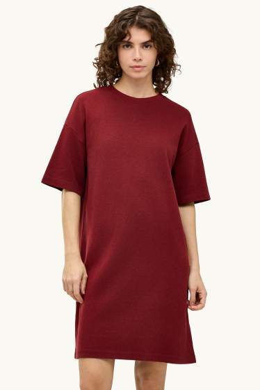 Damen - T-Shirt-Kleid - rot