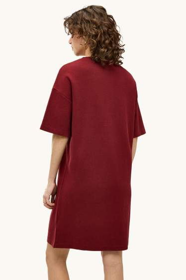 Damen - T-Shirt-Kleid - rot