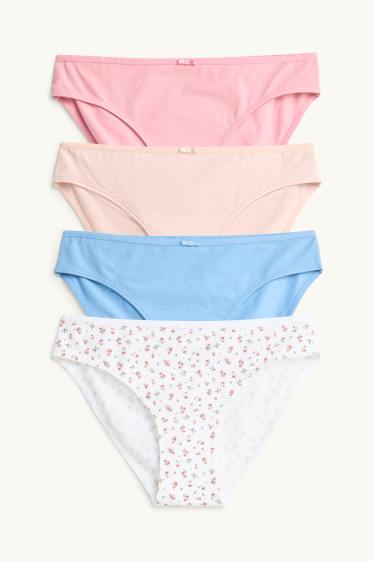 Dona - Paquet de 4 - calces - rosa/blau