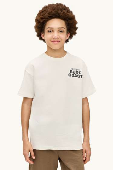 Kinderen: jongens - T-shirt - wit