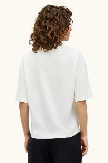 Dames - T-shirt - relaxed fit - wit
