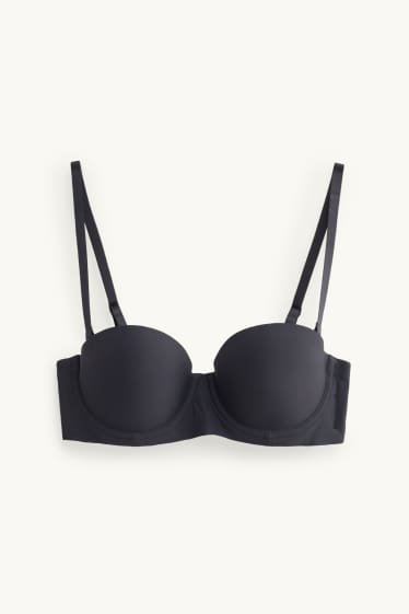 Women - Multiway bra - BALCONETTE - padded - LYCRA® - black