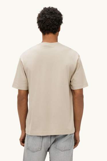 Hommes - T-shirt - relaxed fit - beige