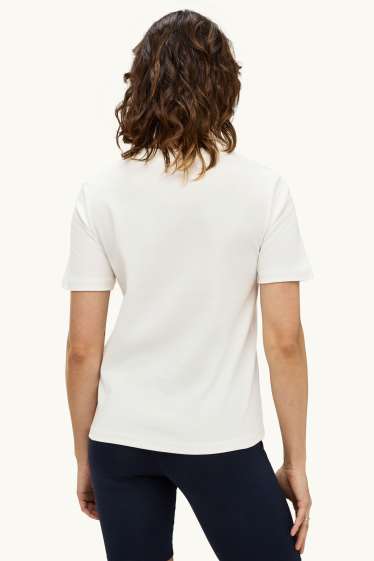 Damen - T-Shirt - Regular Fit - weiß