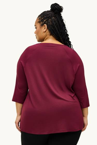 Women - T-shirt - dark red