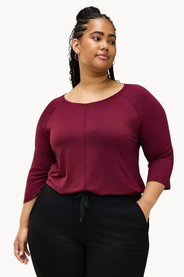 Women - T-shirt - dark red