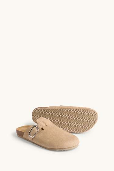 Dames - Sandalen - imitatieleer - beige