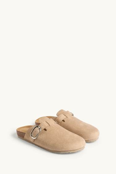 Dames - Sandalen - imitatieleer - beige