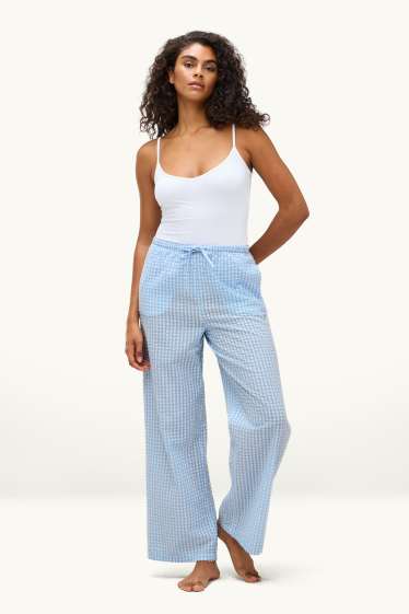 Women - Pyjama bottoms - check - light blue