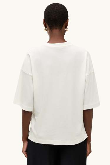 Women - T-shirt - regular fit - white