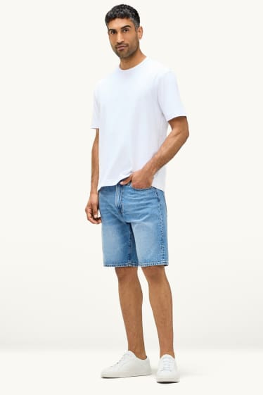 Men - Denim shorts - blue denim