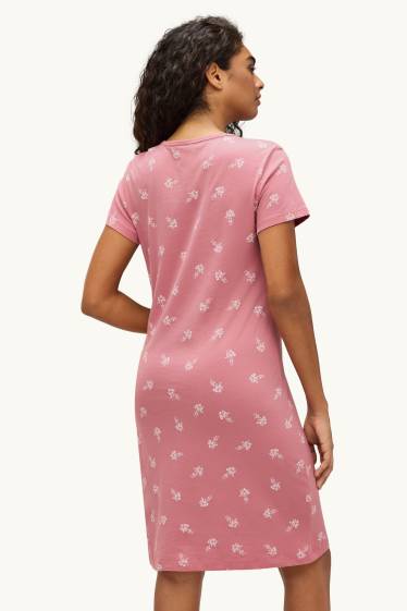 Women - Nightdress - floral - rose
