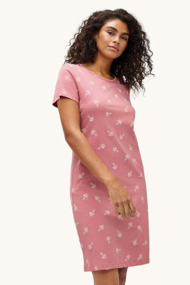 Women - Nightdress - floral - rose