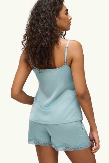 Femmes - Pyjashort - bleu clair