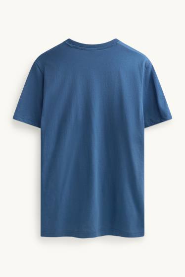 Heren - T-shirt - regular fit - blauw