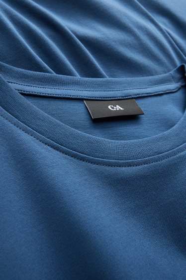 Heren - T-shirt - regular fit - blauw