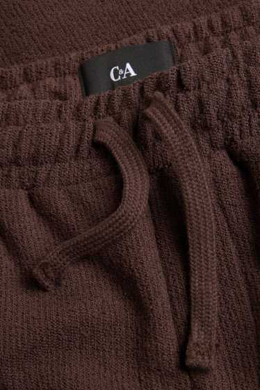 Herren - Sweatshorts - strukturiert - braun