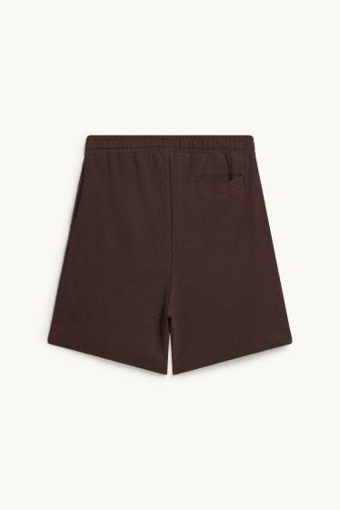 Herren - Sweatshorts - strukturiert - braun