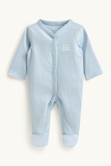 Baby: jongens - Set van 3 - sterretje - babypyjama - lichtblauw