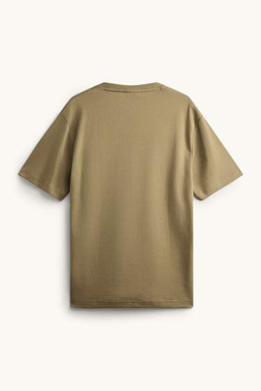 Hommes - T-shirt - relaxed fit - kaki