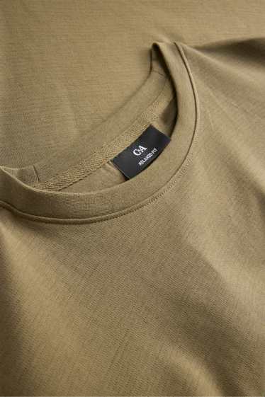 Hommes - T-shirt - relaxed fit - kaki