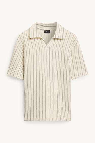 Heren - Poloshirt - crèmekleurig