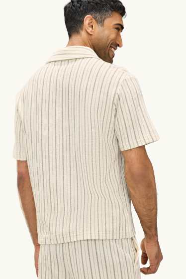 Heren - Poloshirt - crèmekleurig