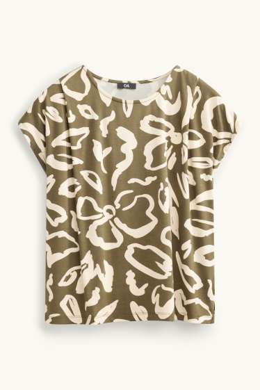 Damen - T-Shirt - Regular Fit  - khaki