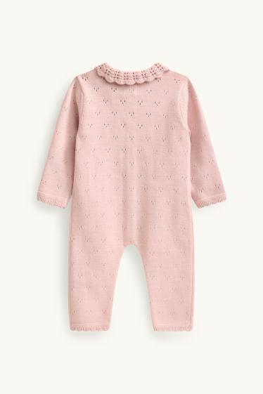 Neonate - Tutina in maglia neonati - rosa