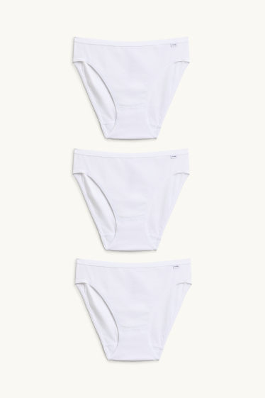 Damen - Multipack 3er - Slip - weiß