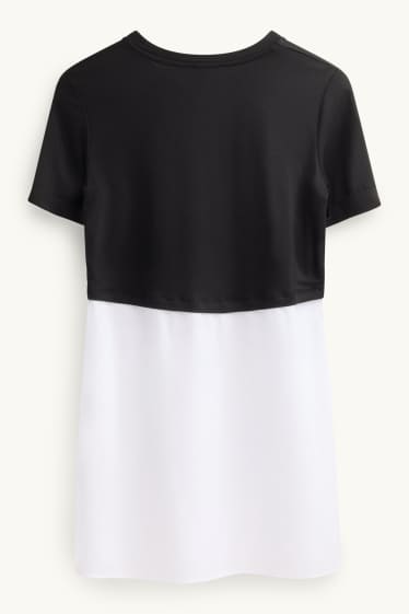 Women - Maternity T-shirt - 2-in-1 look - white / black