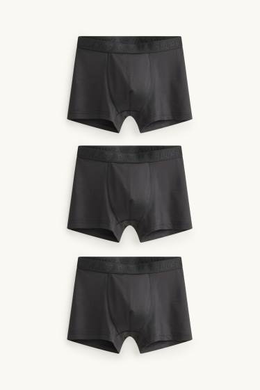 Kinder Buben - Multipack 3er - Boxershorts - schwarz