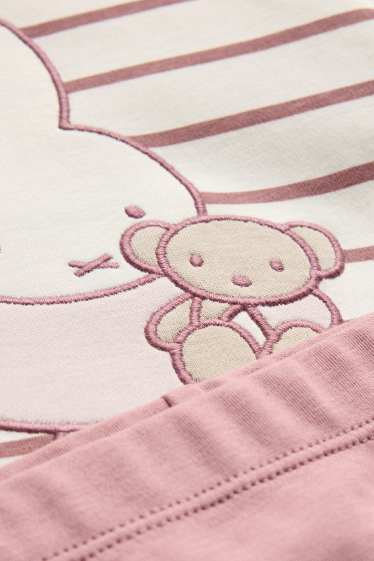 Nadó nena - Miffy - pijama per a nadó - 2 peces - rosa/beix