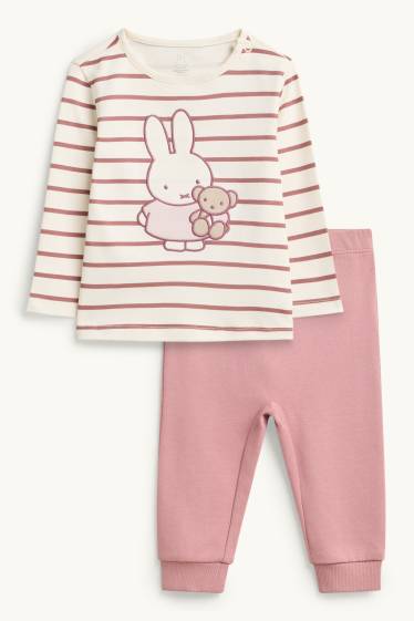 Nadó nena - Miffy - pijama per a nadó - 2 peces - rosa/beix