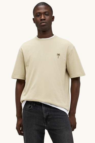 Herren - T-Shirt - Relaxed Fit - hellgrau