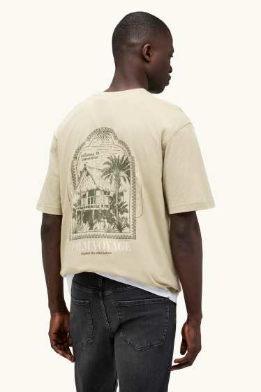 Herren - T-Shirt - Relaxed Fit - hellgrau