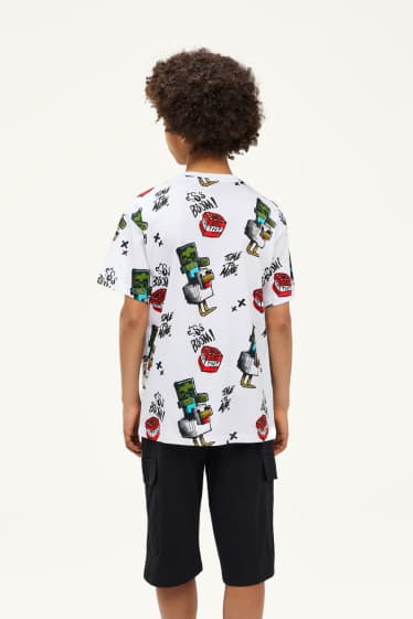 Enfants garçons - Lot de 2 - Minecraft - T-shirt - blanc