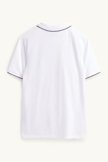 Herren - Poloshirt - Slim Fit - weiß