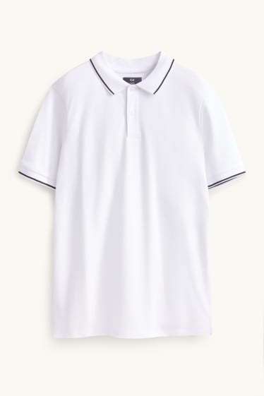 Herren - Poloshirt - Slim Fit - weiß