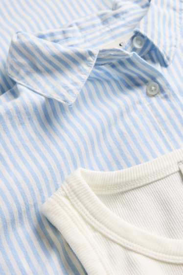 Kinder Mädchen - Set - Bluse und Top - 2 teilig - blau
