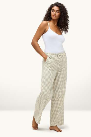 Dona - Pantalons de pijama - de quadres - verd