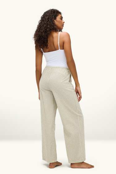 Dona - Pantalons de pijama - de quadres - verd