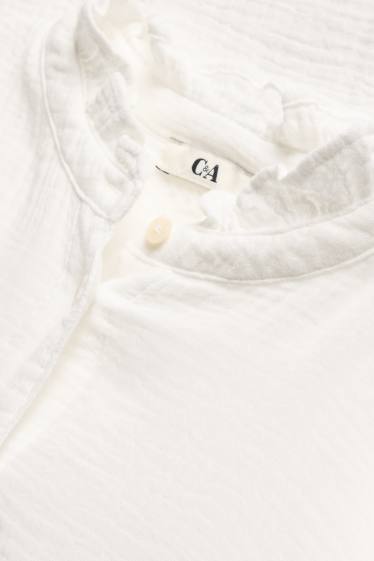 Dames - Blouse van mousseline - wit